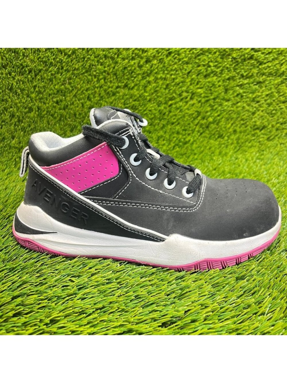 Avenger Reaction CN Womens Size 6 Black Pink Composite Toe Safety Work Boots